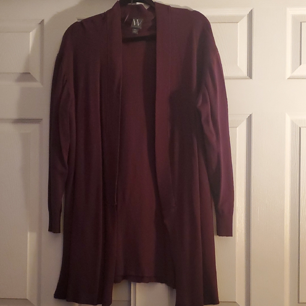 #98 - Women's Burgundy Sweater Cardigan